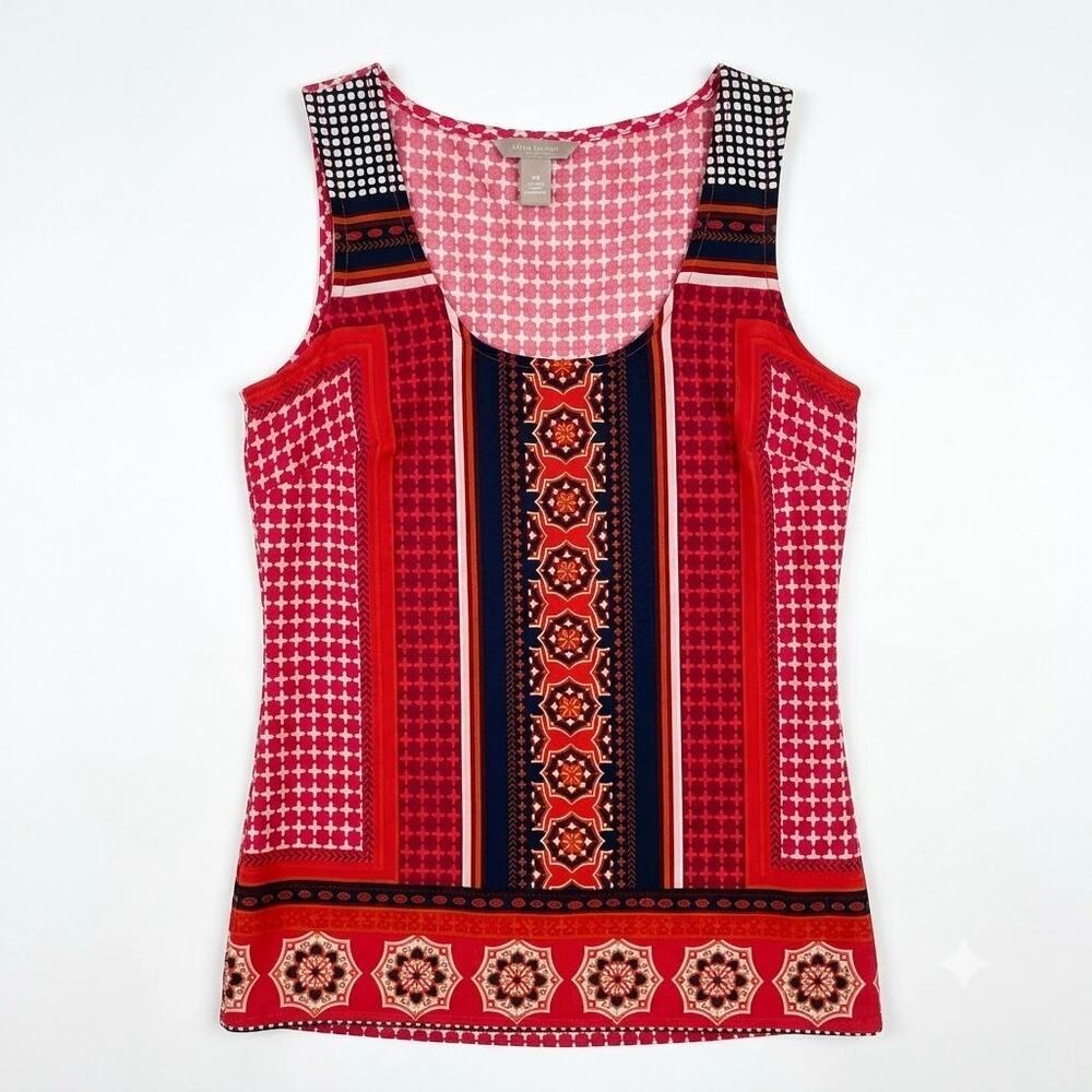 BANANA REPUBLIC Bandana Print Tank Top Red Navy Blue Womens XS